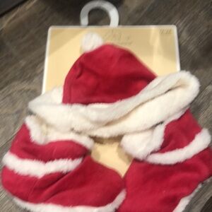 First Impressions Baby Red Hat and Booties Set Size 12-24 Months New